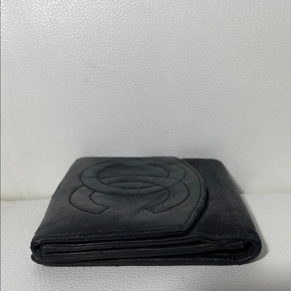 Authentic CHANEL Timeless CC Logo Lambskin Leather Wallet